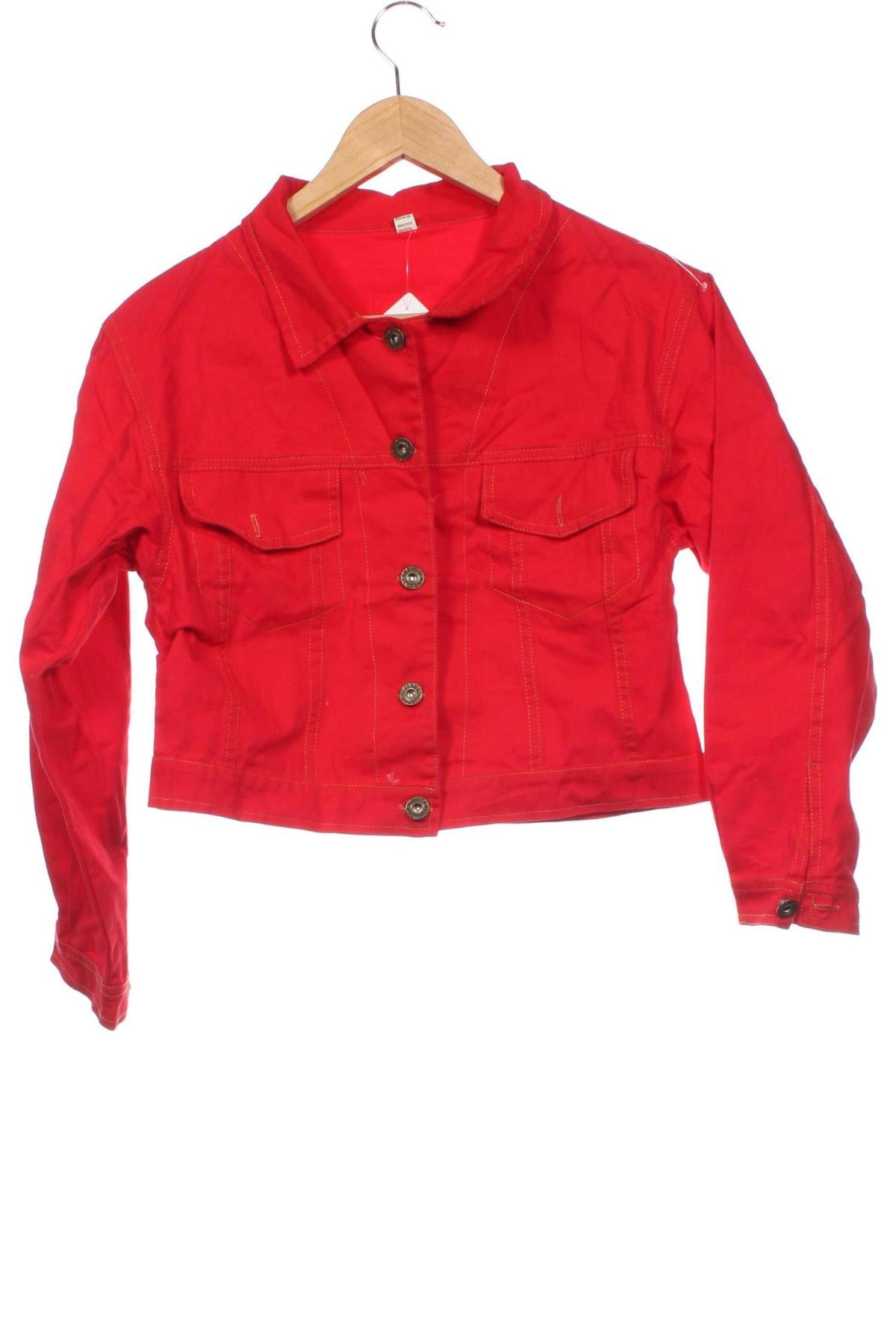 Kinder Jeansjacke, Größe 10-11y/ 146-152 cm, Farbe Rot, Preis 8,49 €