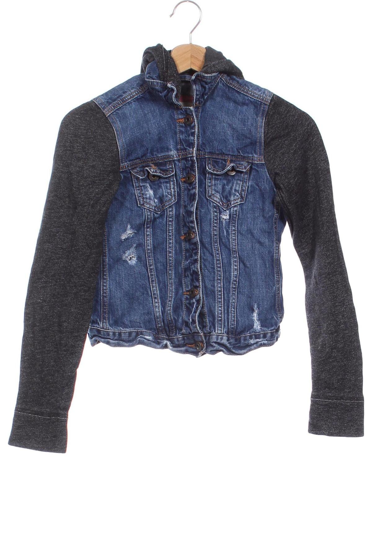 Kinder Jeansjacke Abercrombie Kids, Größe 13-14y/ 164-168 cm, Farbe Blau, Preis 5,99 €