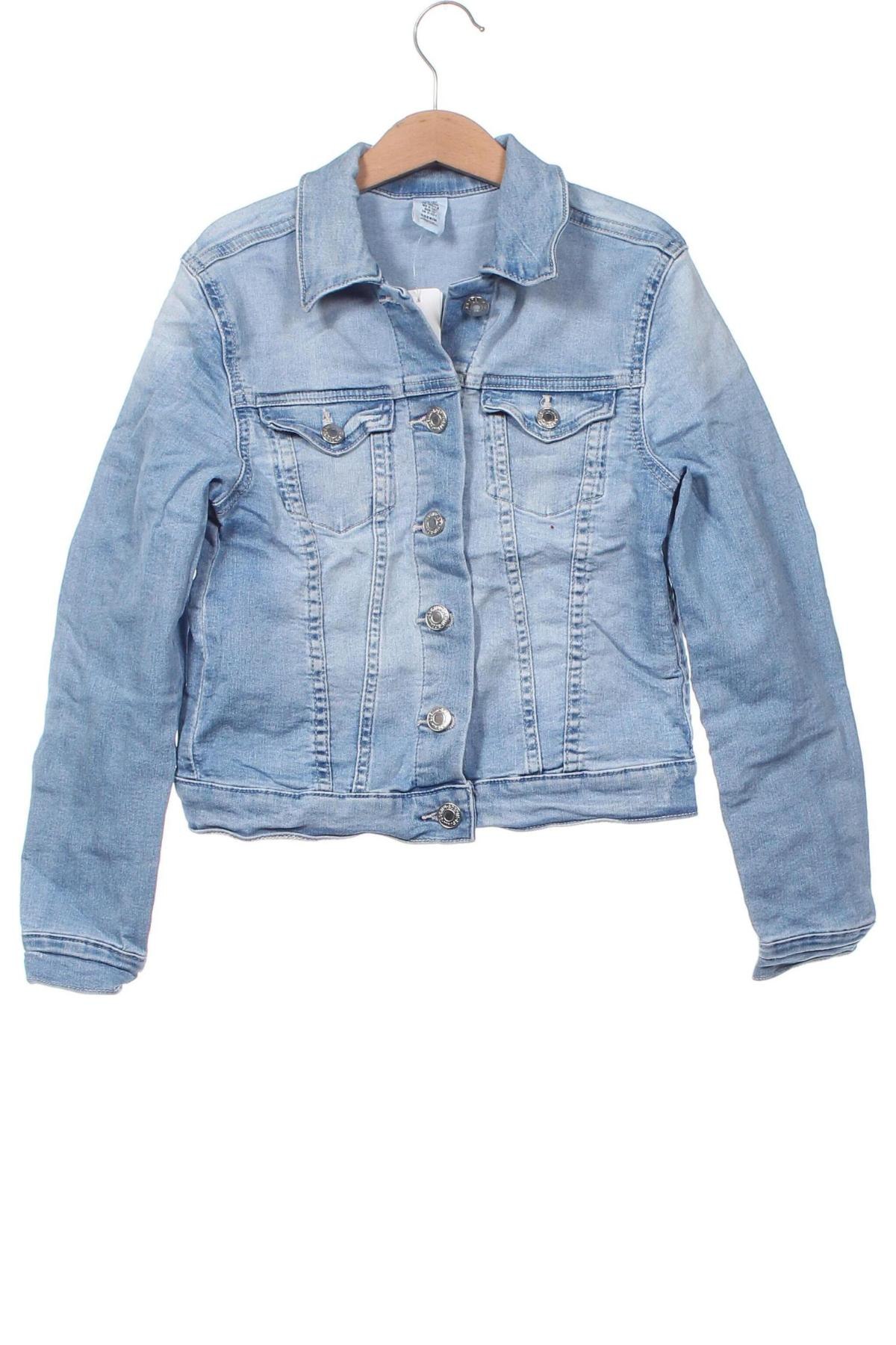 Kinder Jeansjacke H&M, Größe 9-10y/ 140-146 cm, Farbe Blau, Preis 7,99 €