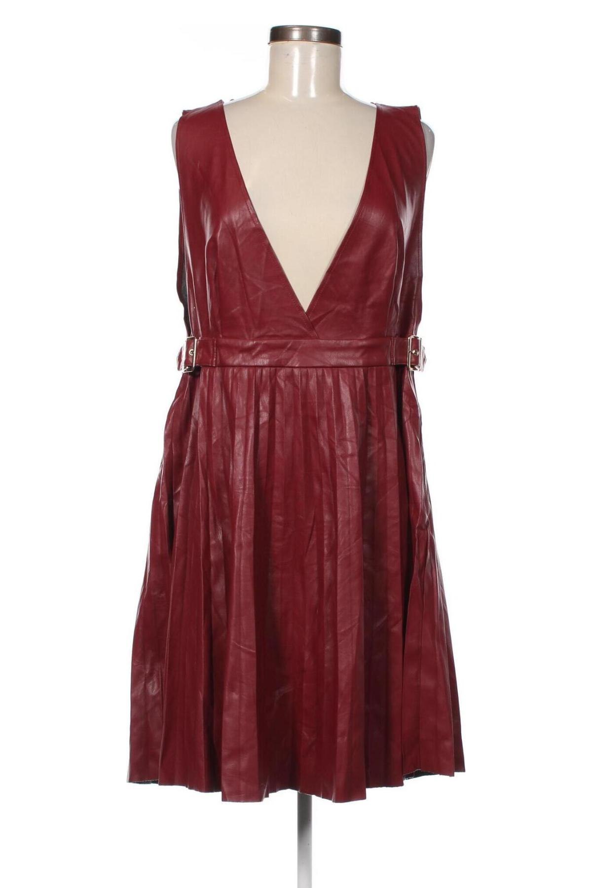 Lederkleid Orsay, Größe XL, Farbe Rot, Preis 24,99 €