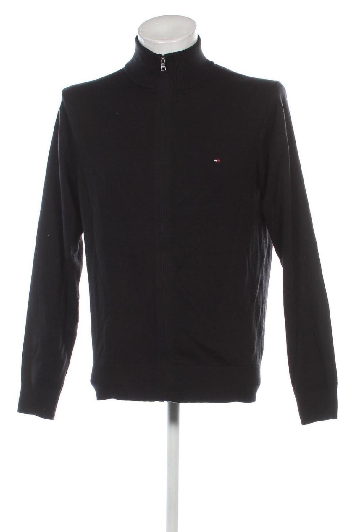 Jachetă tricotată de bărbați Tommy Hilfiger, Mărime L, Culoare Negru, Preț 420,99 Lei