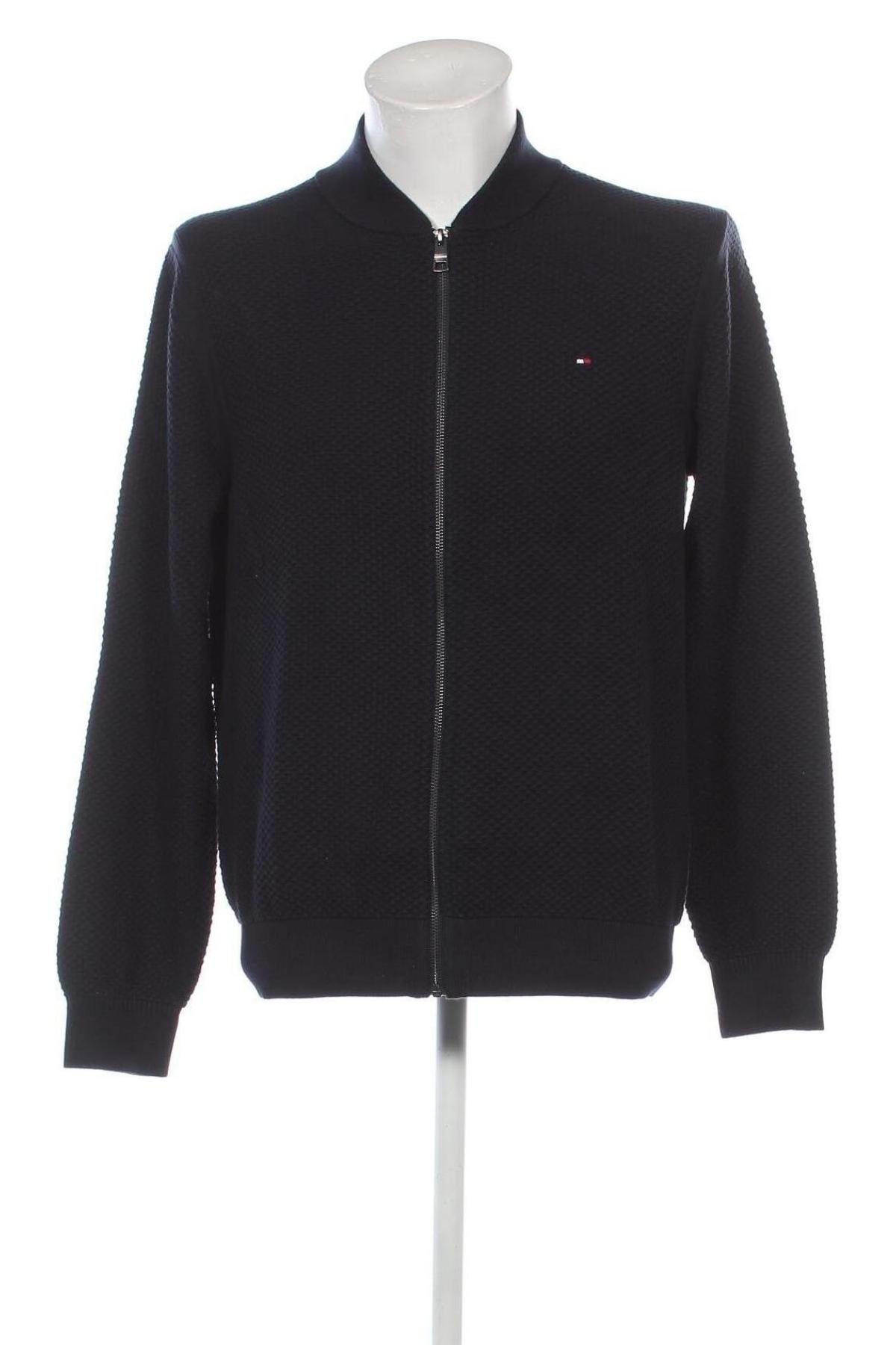 Jachetă tricotată de bărbați Tommy Hilfiger, Mărime XL, Culoare Albastru, Preț 420,99 Lei