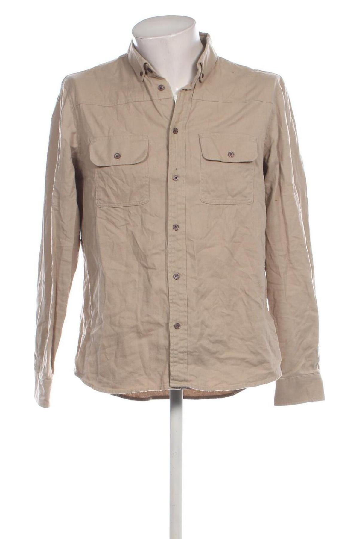 Herrenhemd Gabba, Größe L, Farbe Beige, Preis 8,99 €