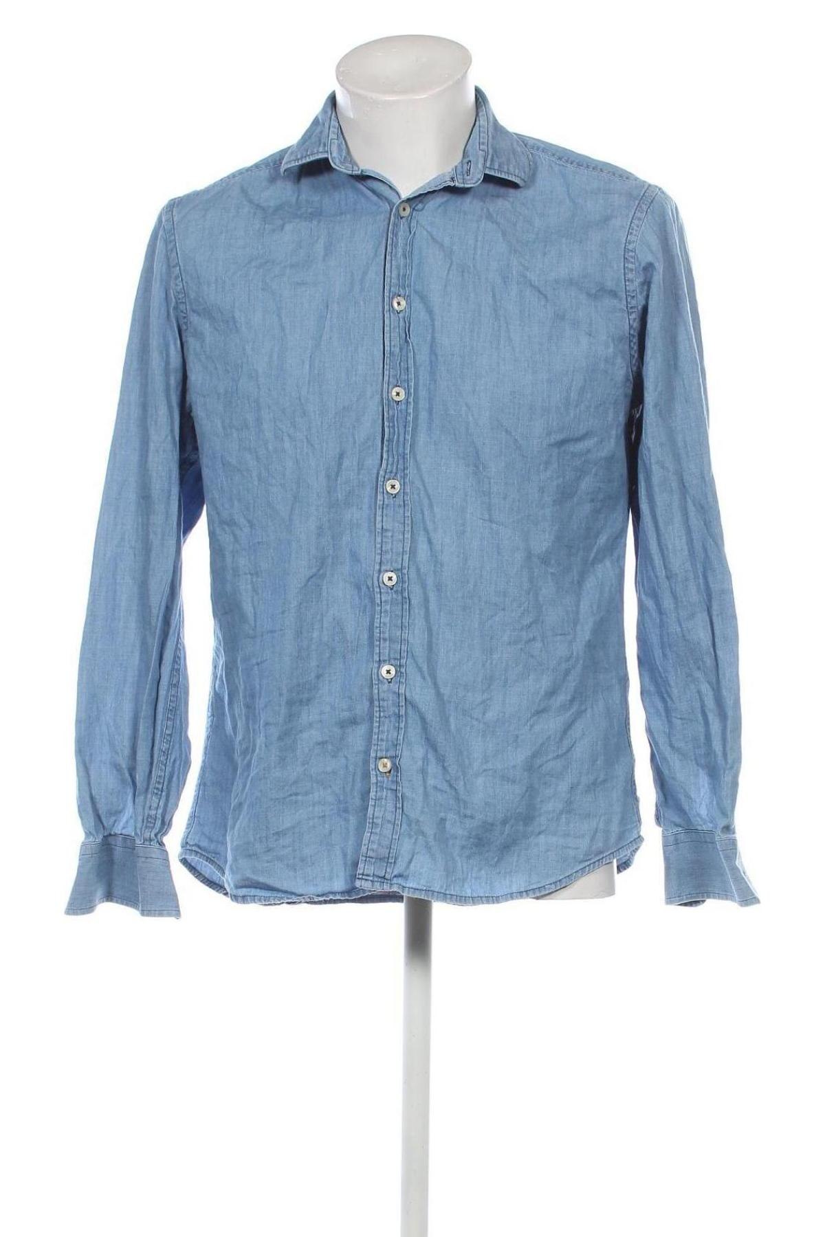 Herrenhemd H.E. By Mango, Größe L, Farbe Blau, Preis € 6,99