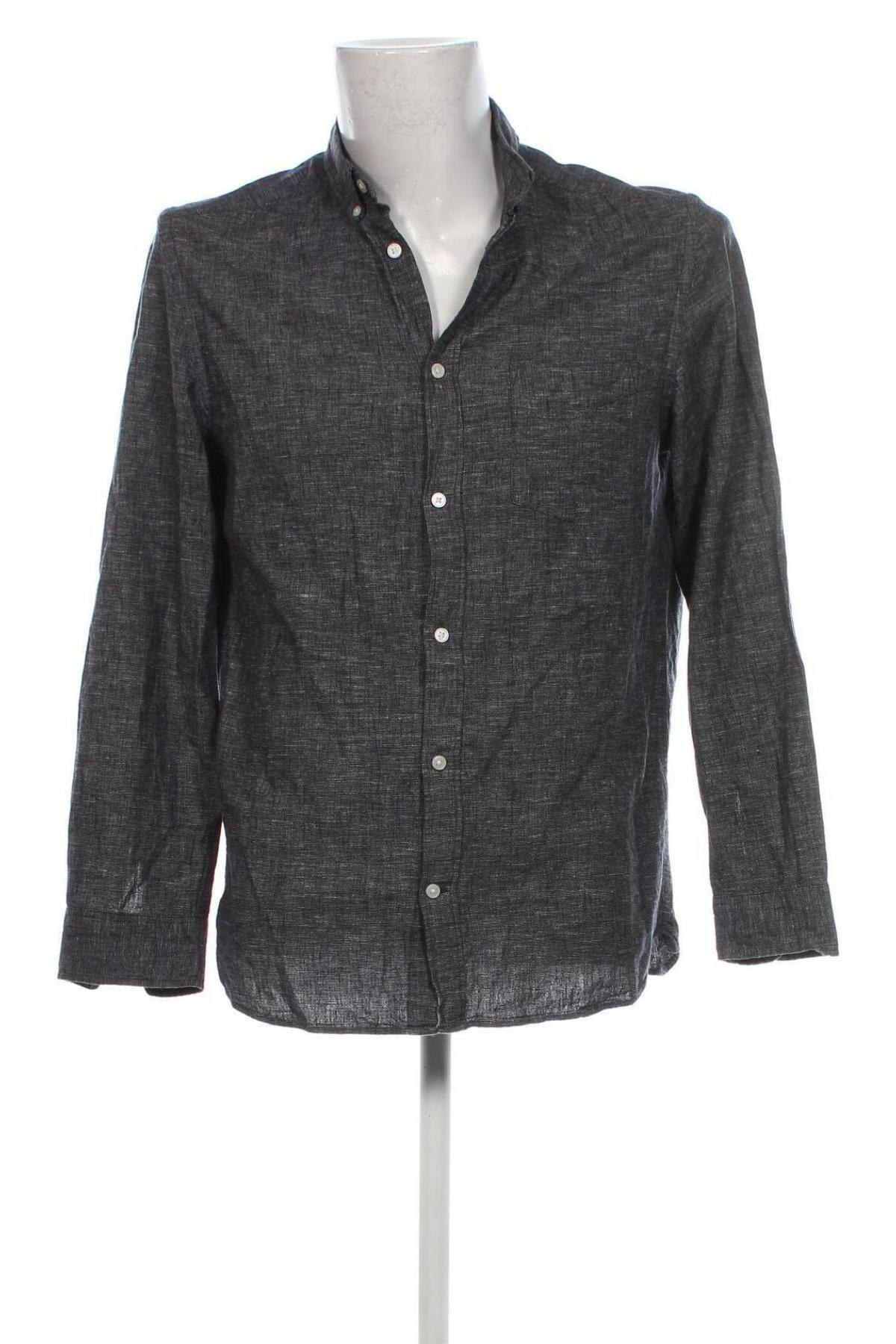 Herrenhemd H&M L.O.G.G., Größe M, Farbe Grau, Preis € 7,49