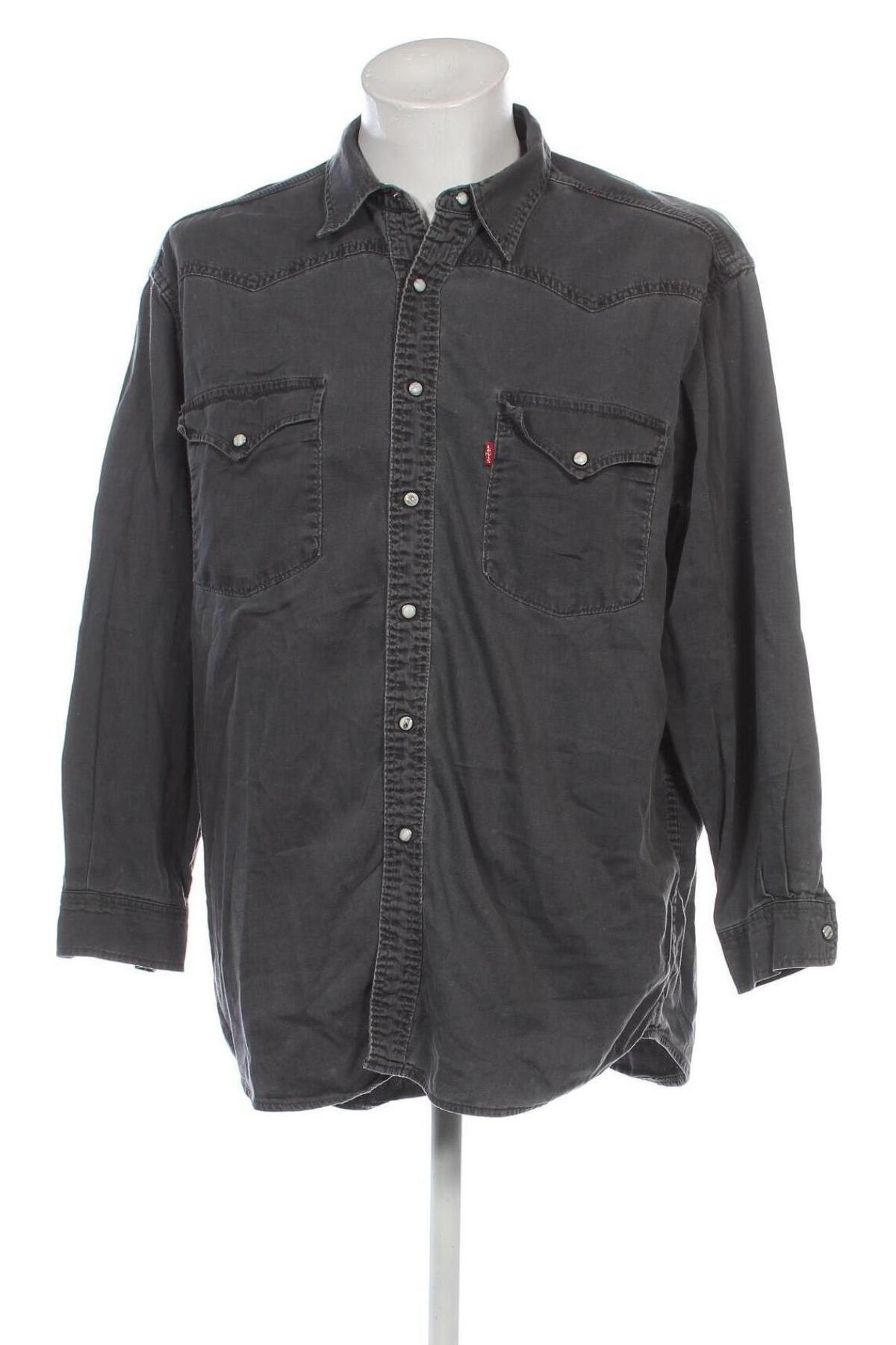 Herrenhemd Levi's, Größe XL, Farbe Grau, Preis 19,49 €