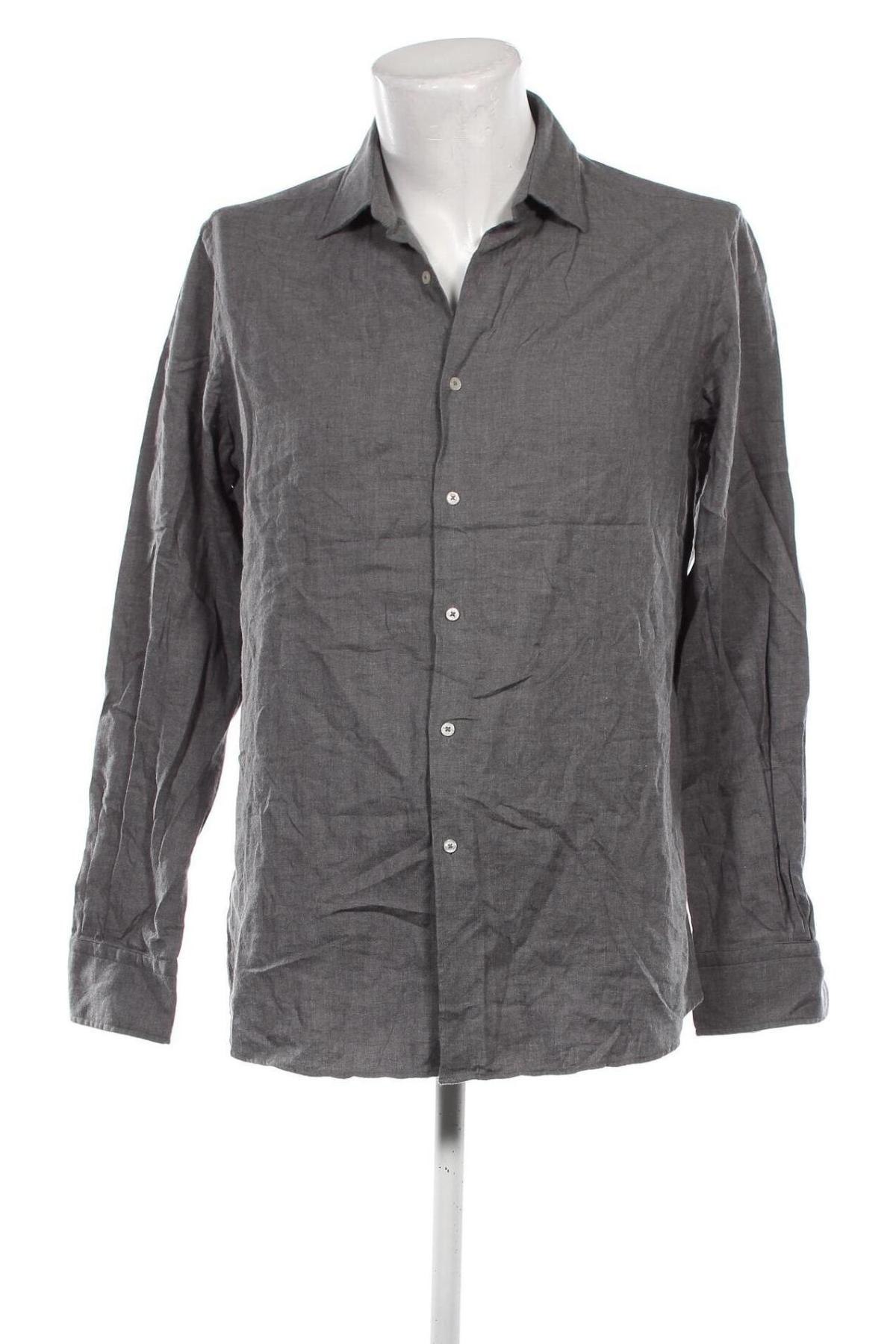 Herrenhemd Massimo Dutti, Größe L, Farbe Grau, Preis 13,99 €