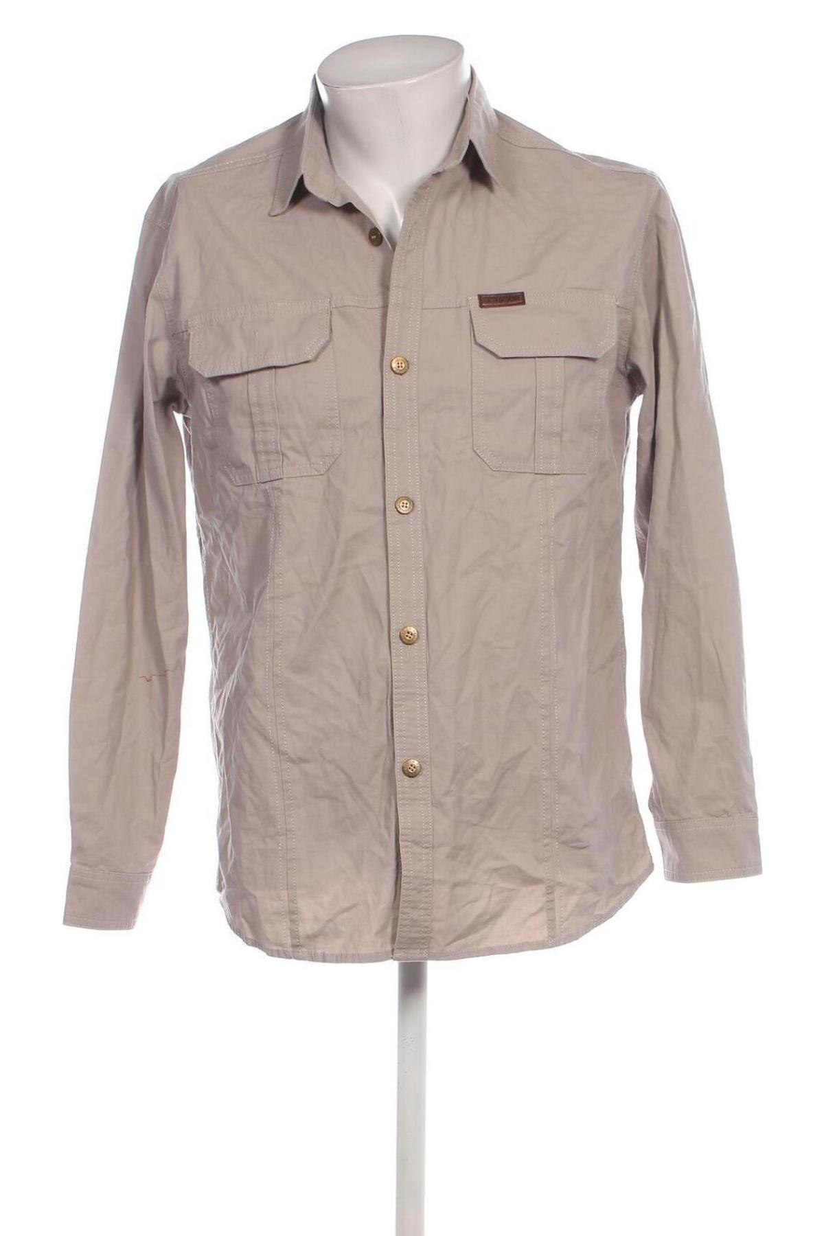 Herrenhemd Outdoor, Größe M, Farbe Beige, Preis € 9,99