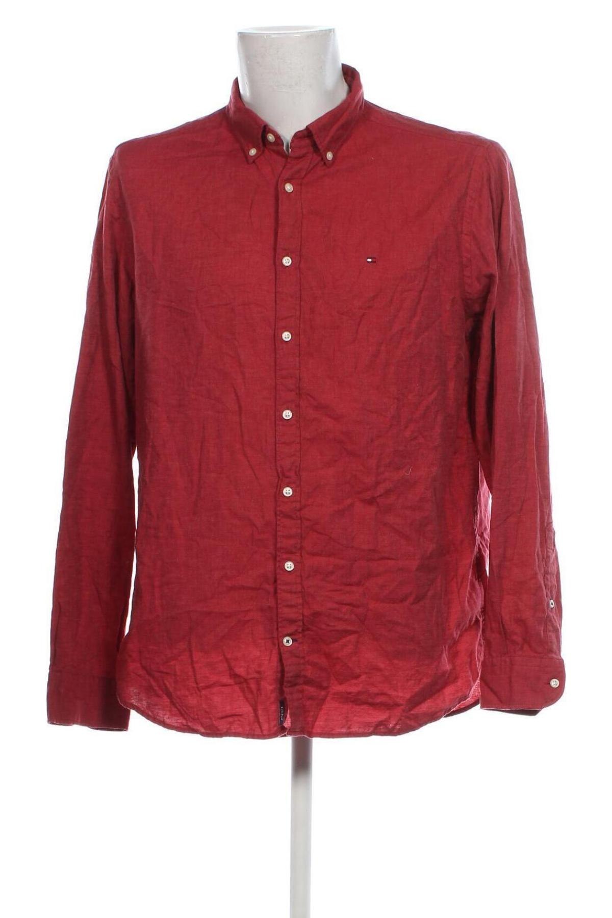 Herrenhemd Tommy Hilfiger, Größe XL, Farbe Rot, Preis € 52,49