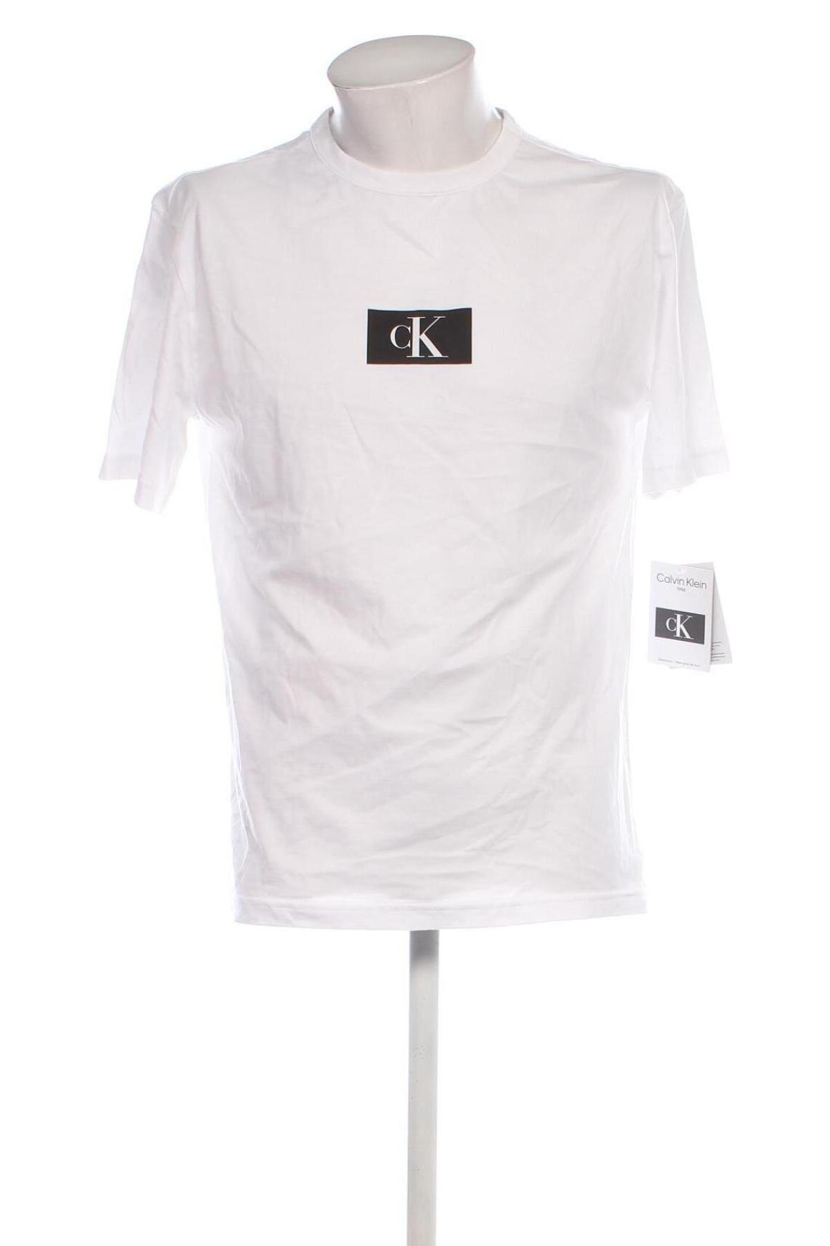 Herren T-Shirt Calvin Klein, Größe S, Farbe Weiß, Preis 57,49 €