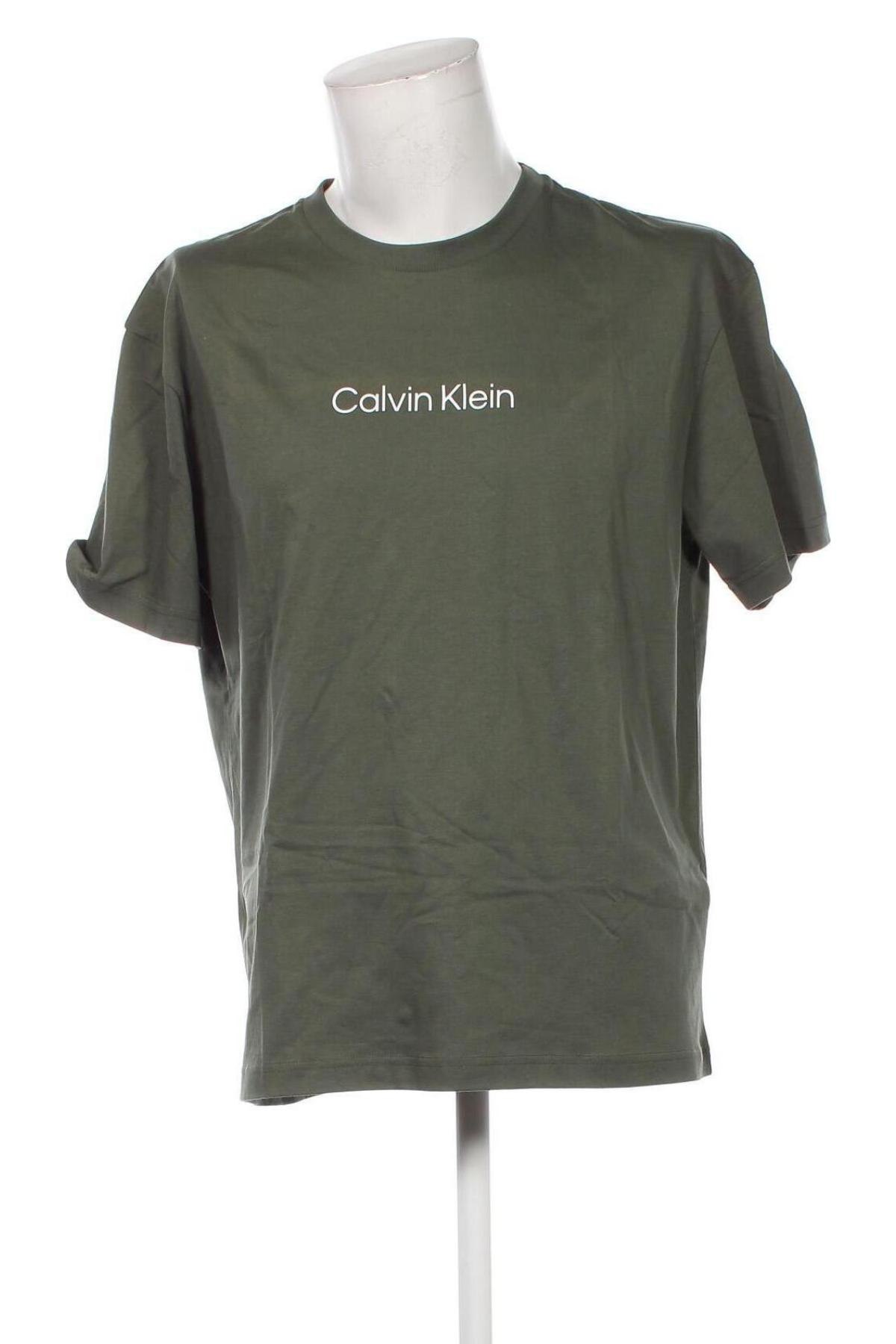 Męski T-shirt Calvin Klein, Rozmiar XL, Kolor Zielony, Cena 262,99 zł