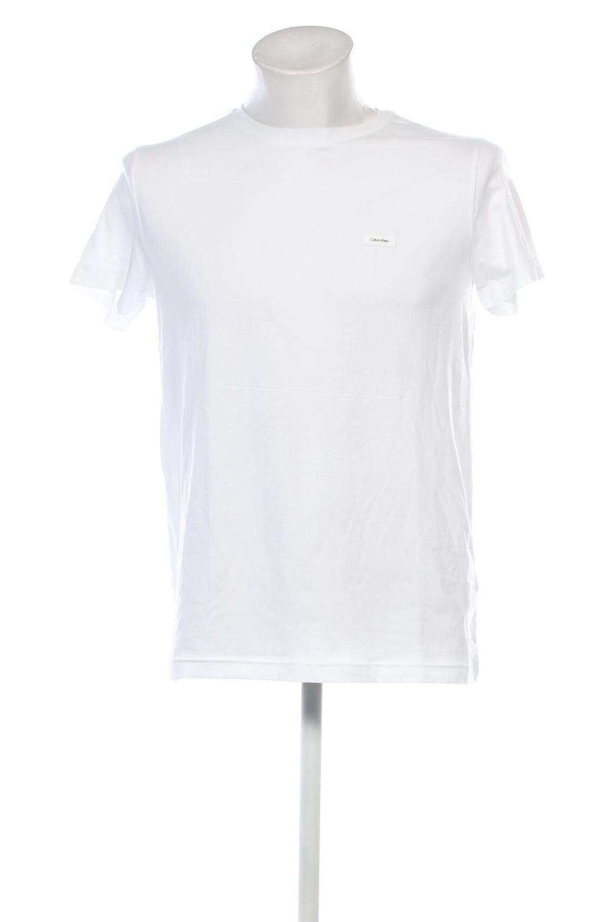 Herren T-Shirt Calvin Klein, Größe L, Farbe Weiß, Preis 57,49 €