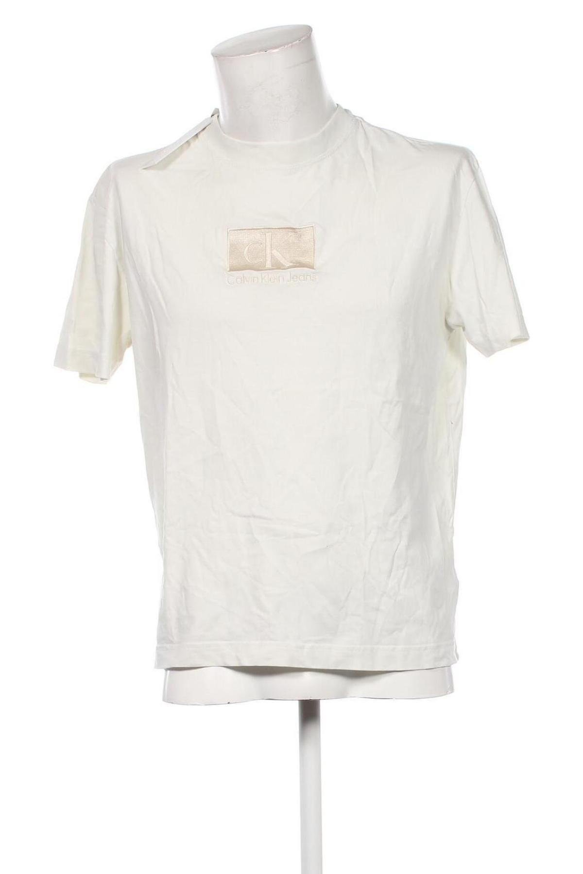 Herren T-Shirt Calvin Klein Jeans, Größe M, Farbe Beige, Preis € 37,99