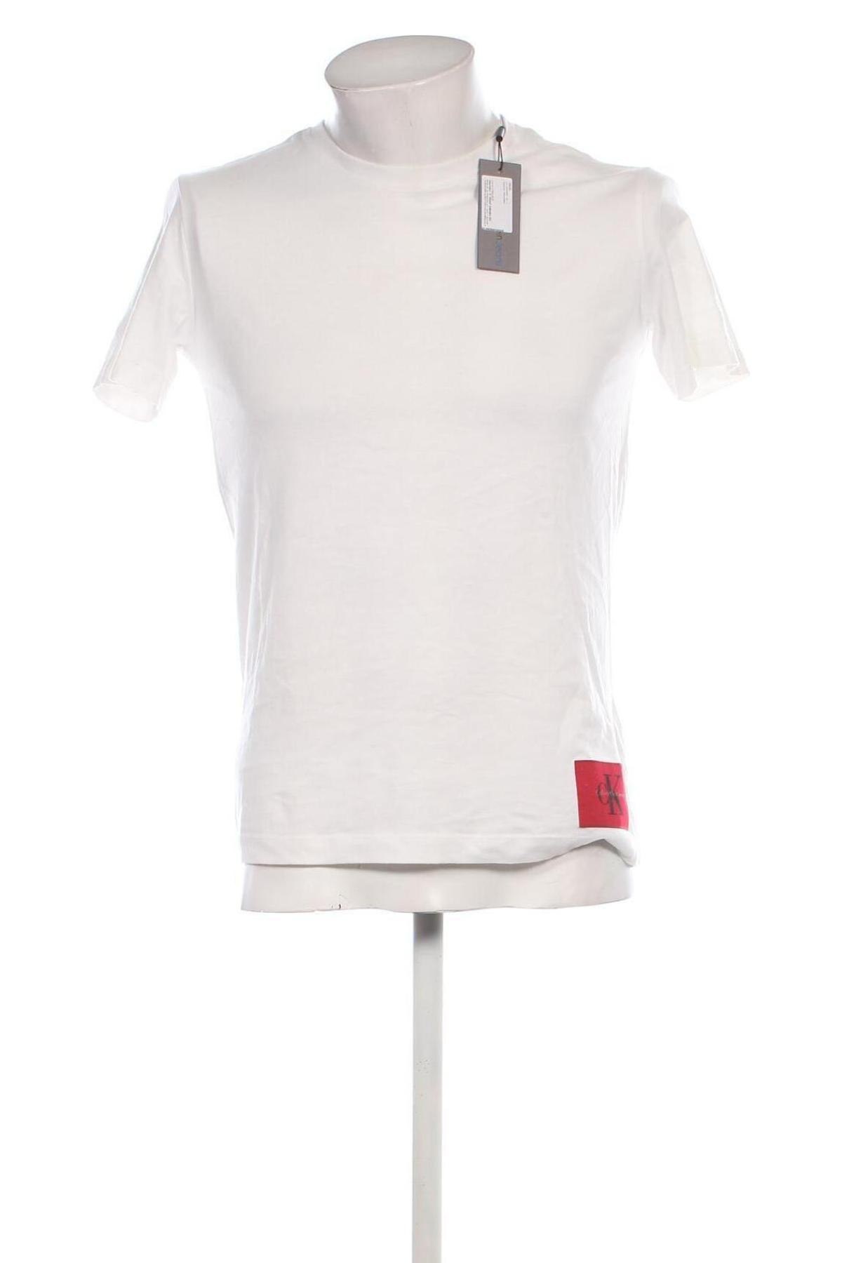 Herren T-Shirt Calvin Klein Jeans, Größe S, Farbe Ecru, Preis 27,99 €