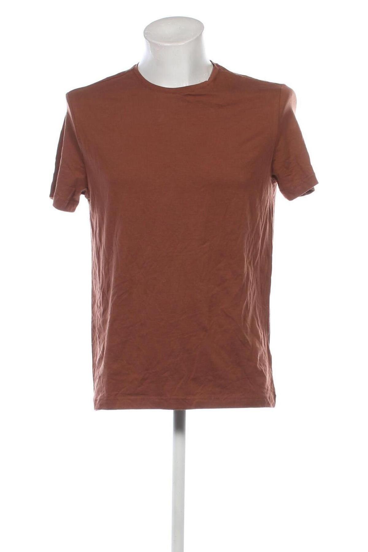 Męski T-shirt H&M, Rozmiar M, Kolor Brązowy, Cena 30,99 zł