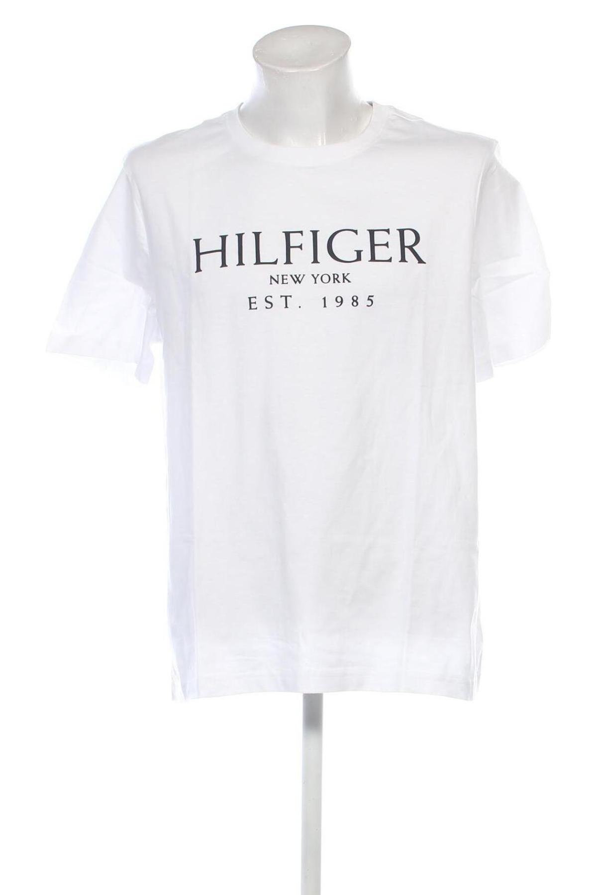 Męski T-shirt Tommy Hilfiger, Rozmiar XL, Kolor Biały, Cena 262,99 zł