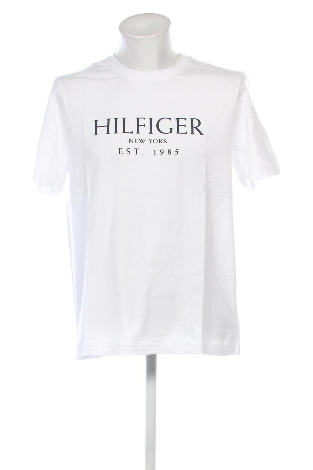 Męski T-shirt Tommy Hilfiger, Rozmiar L, Kolor Biały, Cena 262,99 zł