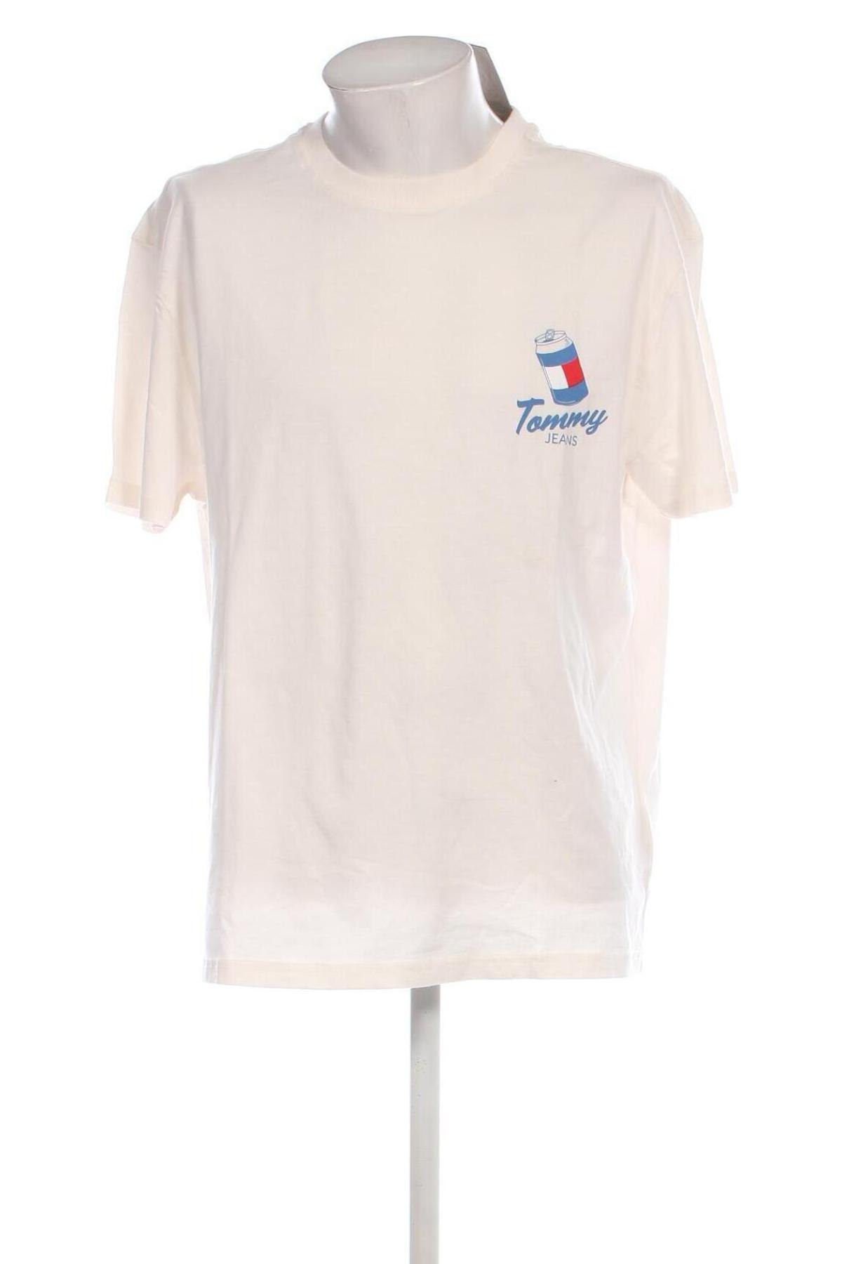 Ανδρικό t-shirt Tommy Jeans, Μέγεθος XL, Χρώμα Εκρού, Τιμή 47,99 €