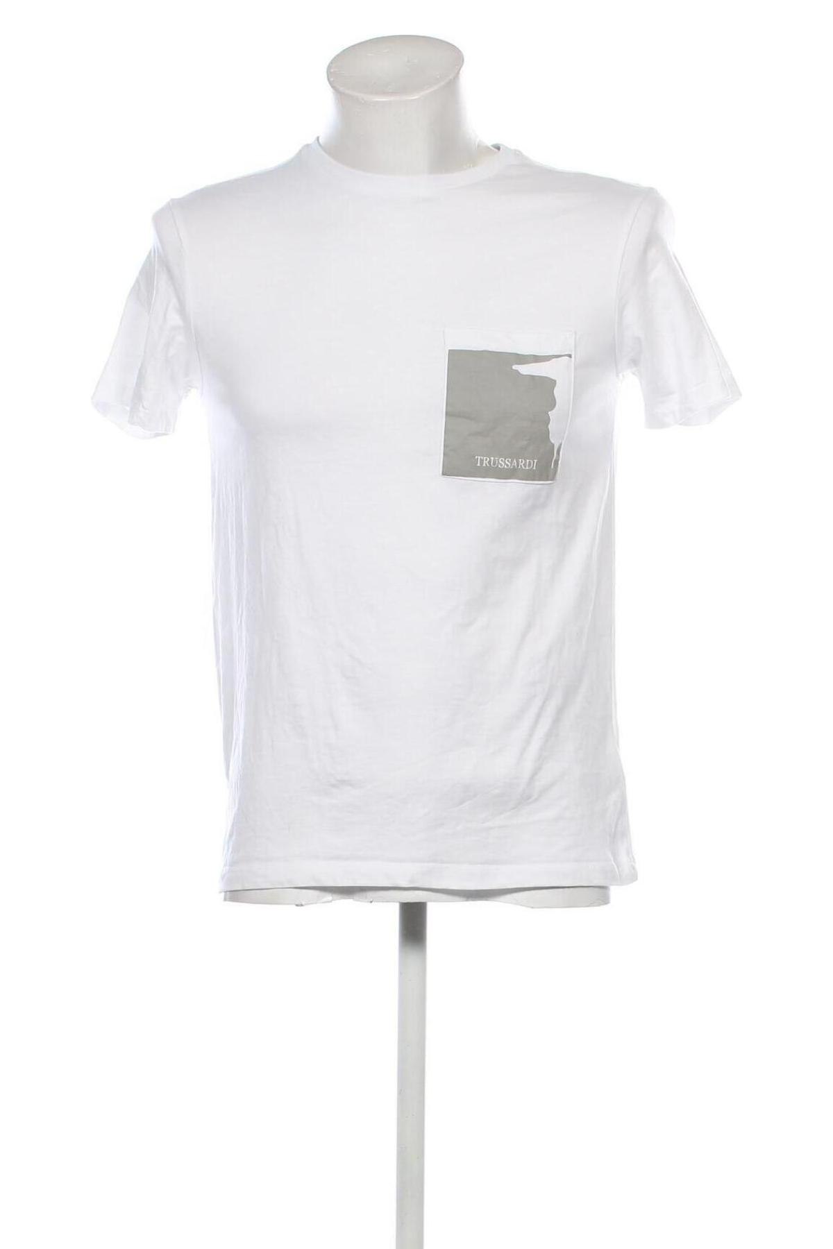 Herren T-Shirt Trussardi Jeans, Größe S, Farbe Weiß, Preis € 35,49