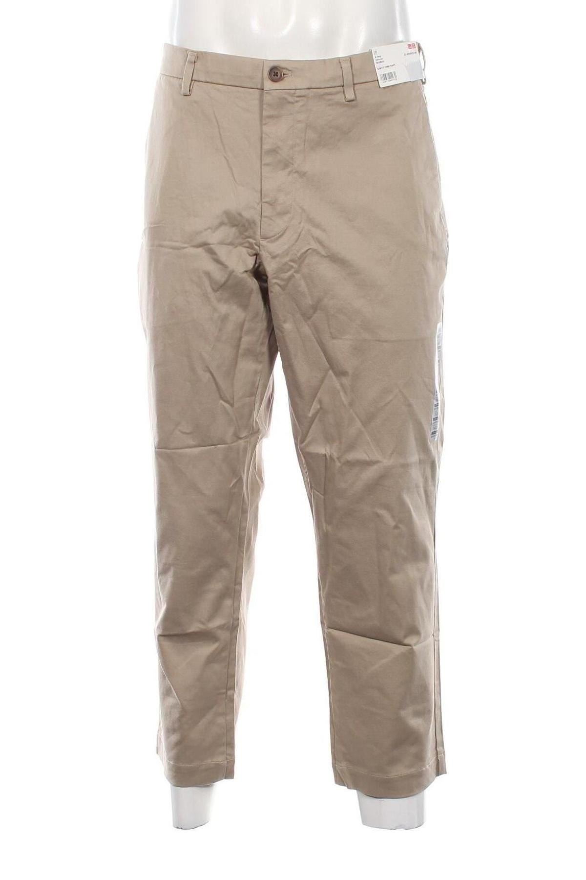 Herrenhose Uniqlo, Größe L, Farbe Beige, Preis 30,49 €