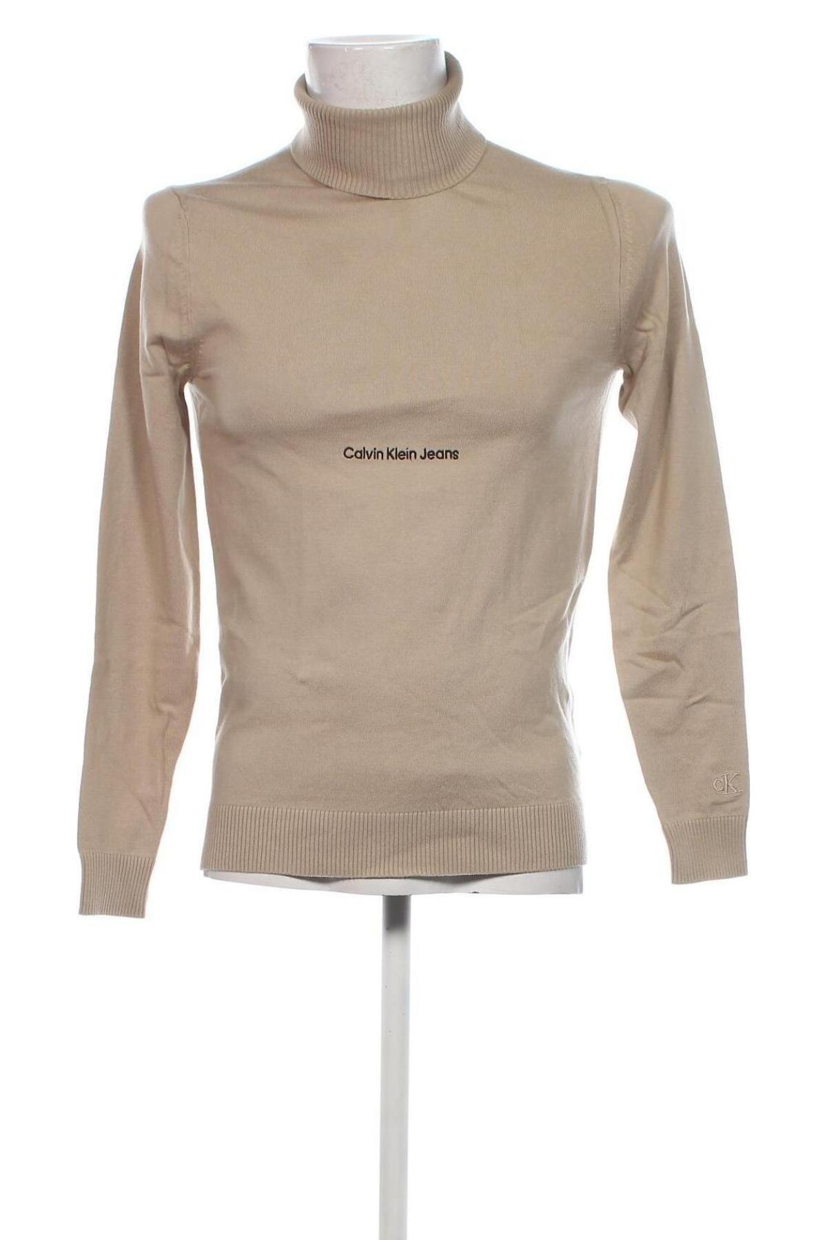 Herrenpullover Calvin Klein Jeans, Größe L, Farbe Beige, Preis 57,99 €