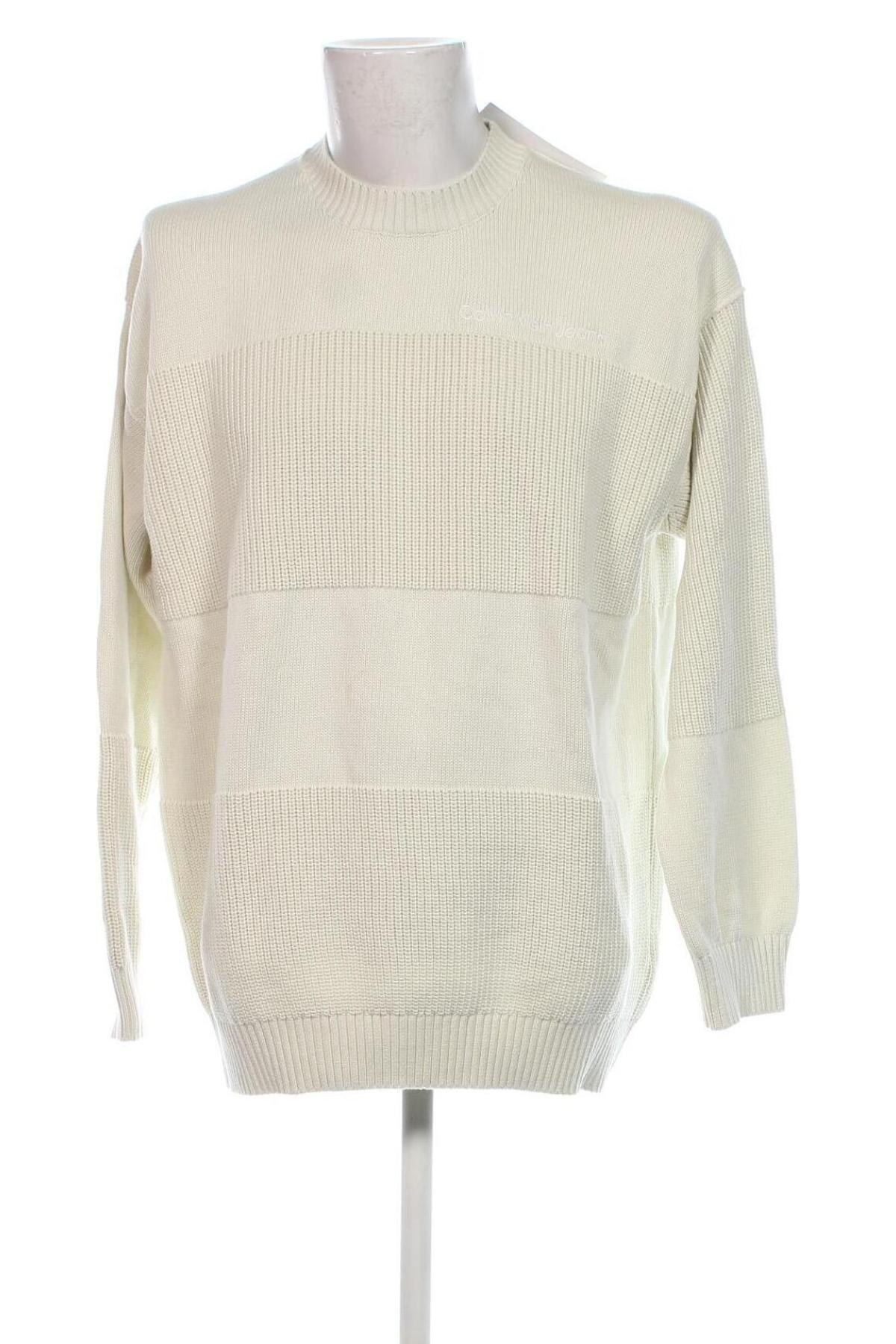 Herrenpullover Calvin Klein Jeans, Größe XL, Farbe Ecru, Preis € 59,99