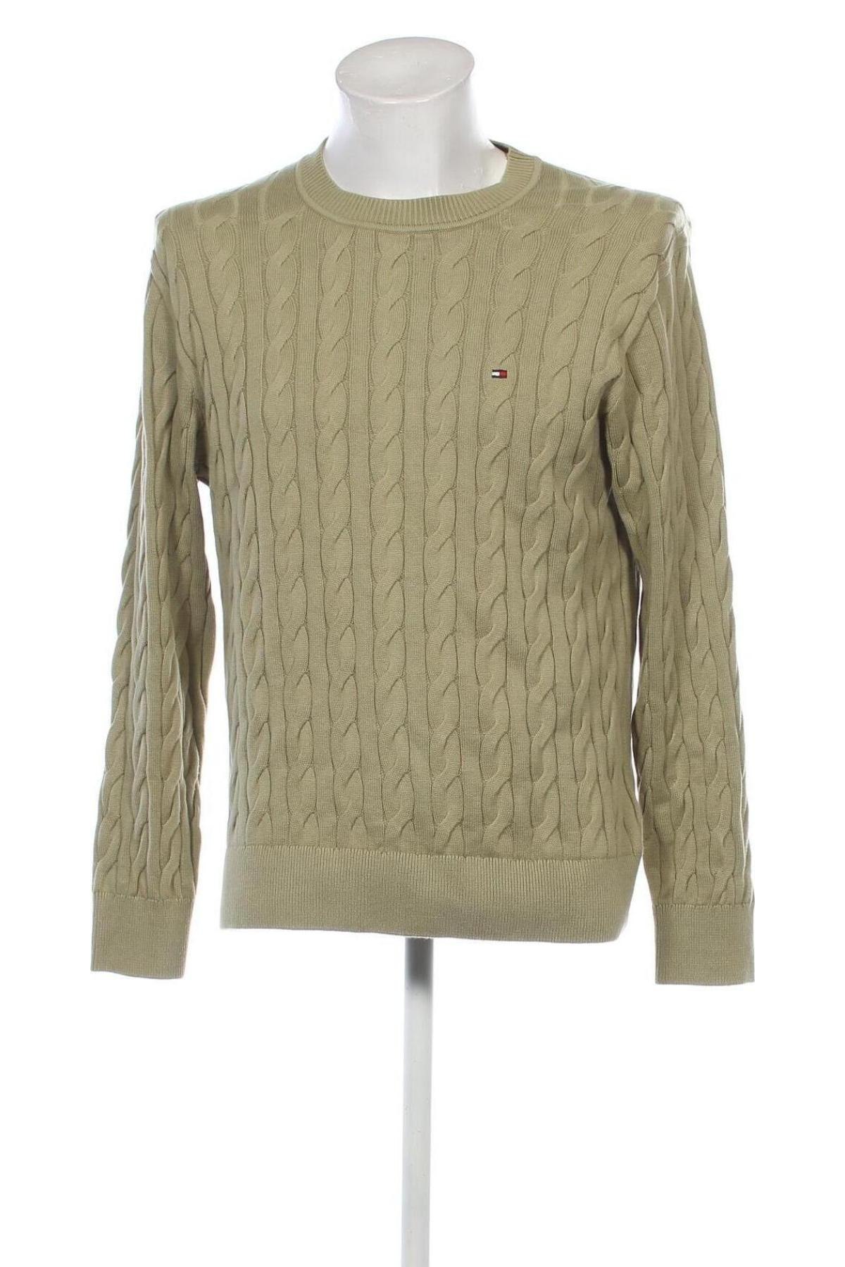 Herrenpullover Tommy Hilfiger, Größe M, Farbe Grün, Preis 98,49 €