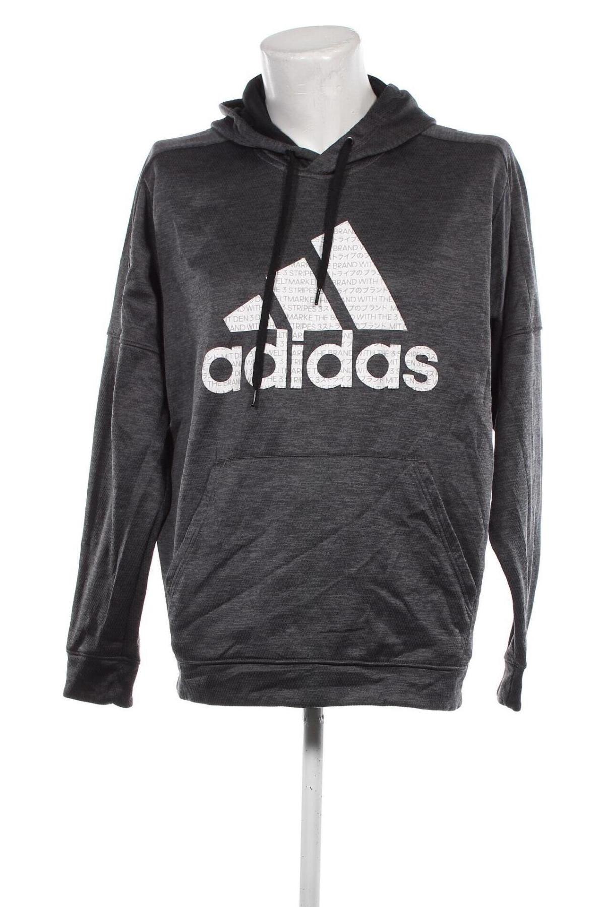 Мъжки суичър Adidas, Размер XL, Цвят Сив, Цена 52,99 лв.