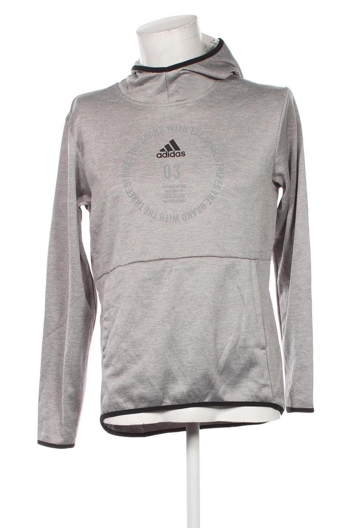 Herren Sweatshirt Adidas, Größe M, Farbe Grau, Preis € 36,99