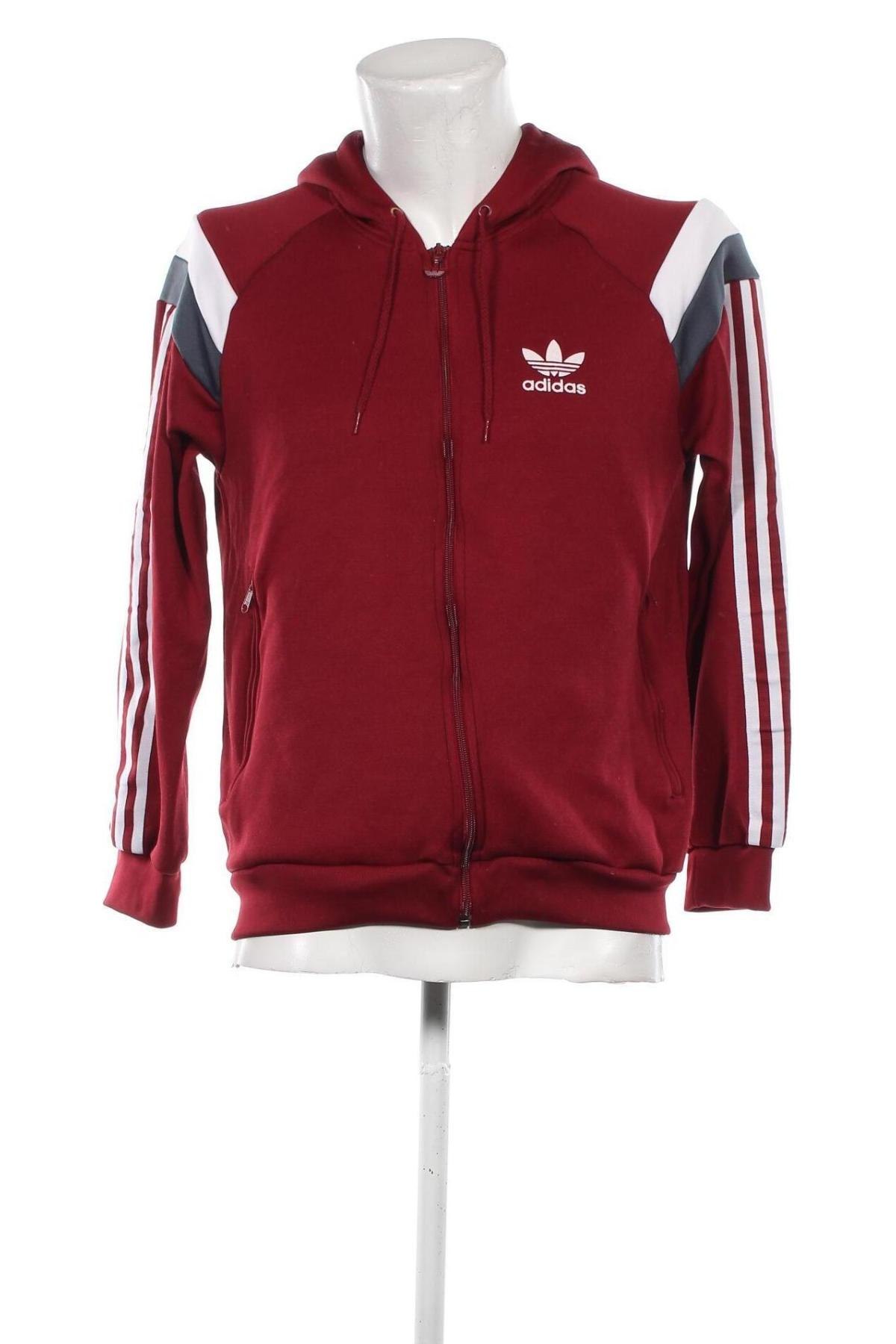 Herren Sweatshirt Adidas, Größe M, Farbe Rot, Preis 34,99 €