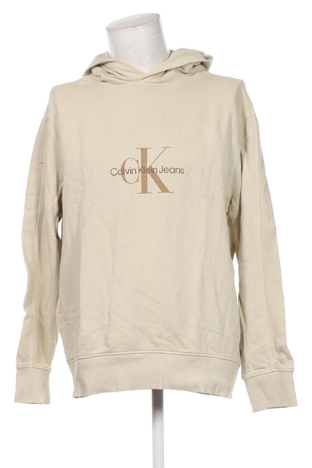 Herren Sweatshirt Calvin Klein Jeans, Größe L, Farbe Beige, Preis 108,99 €