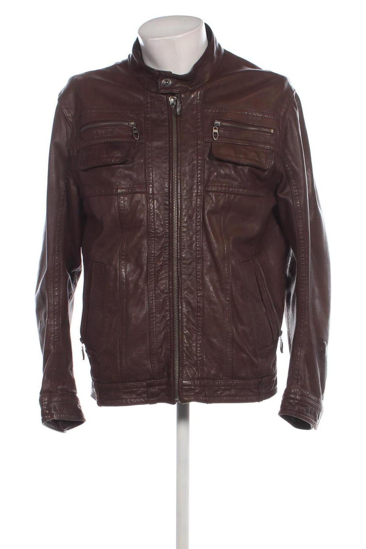 Herren Lederjacke Angelo Litrico, Größe L, Farbe Braun, Preis 54,73 €