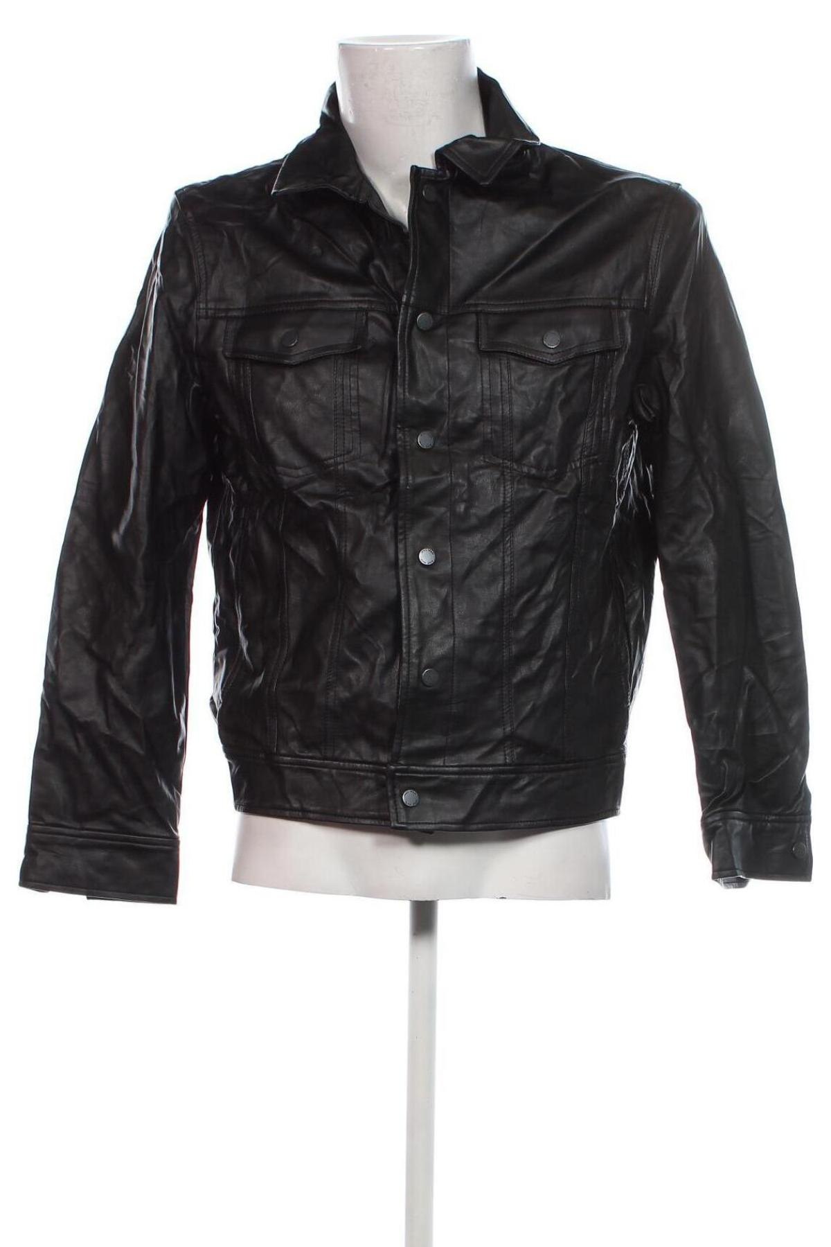 Herren Lederjacke Mango, Größe L, Farbe Schwarz, Preis 19,49 €