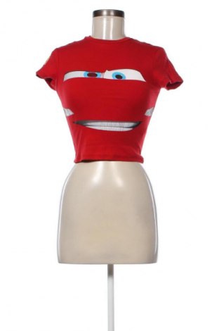 Γυναικείο t-shirt Bershka, Μέγεθος S, Χρώμα Κόκκινο, Τιμή 8,70 €