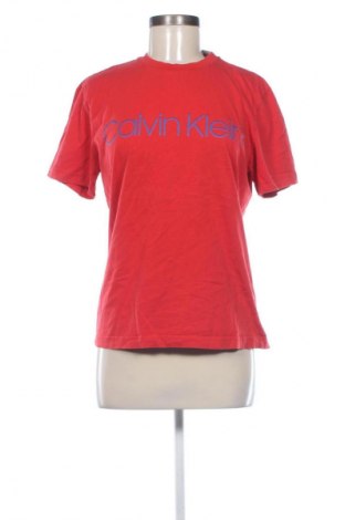 Damski T-shirt Calvin Klein, Rozmiar M, Kolor Czerwony, Cena 76,40 zł