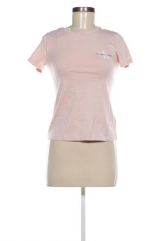 Damski T-shirt Calvin Klein Jeans, Rozmiar XS, Kolor Różowy, Cena 252,99 zł
