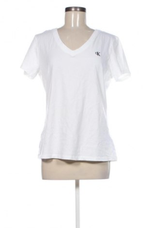 Damen T-Shirt Calvin Klein Jeans, Größe XL, Farbe Weiß, Preis € 23,99