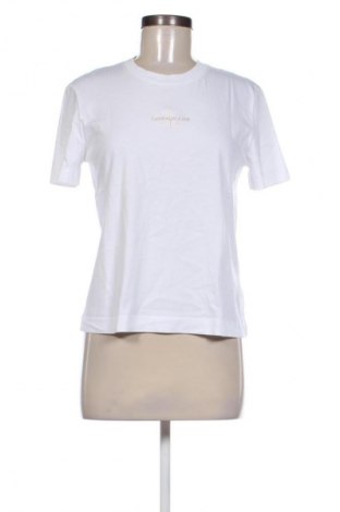 Damen T-Shirt Calvin Klein Jeans, Größe L, Farbe Weiß, Preis € 31,99