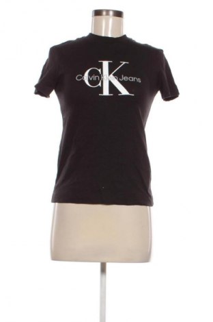 Γυναικείο t-shirt Calvin Klein Jeans, Μέγεθος XXS, Χρώμα Μαύρο, Τιμή 21,99 €