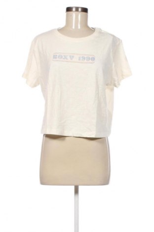 Γυναικείο t-shirt Roxy, Μέγεθος L, Χρώμα Εκρού, Τιμή 26,99 €