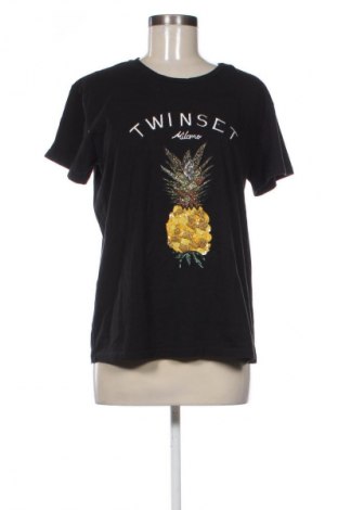 Γυναικείο t-shirt TWINSET, Μέγεθος XS, Χρώμα Μαύρο, Τιμή 40,41 €