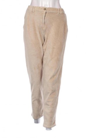 Pantaloni de velvet de femei Unbranded, Mărime L, Culoare Bej, Preț 77,17 Lei