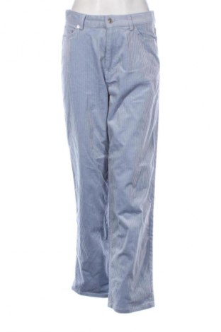 Pantaloni de velvet de femei Weekday, Mărime M, Culoare Albastru, Preț 231,51 Lei