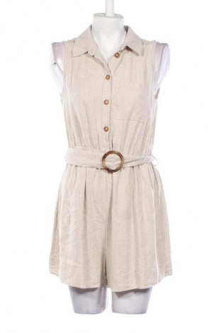 Kurzer Damenoverall F&F, Größe M, Farbe Beige, Preis 20,00 €
