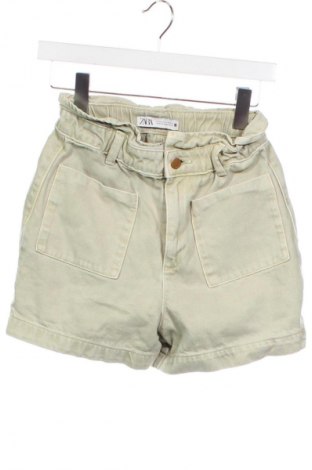 Дамски къс панталон Zara, Размер XS, Цвят Зелен, Цена 13,99 лв.