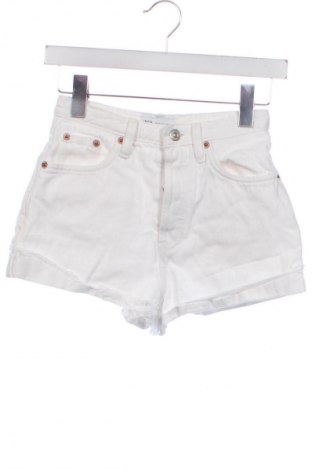 Pantaloni scurți de femei Zara, Mărime XXS, Culoare Alb, Preț 42,36 Lei