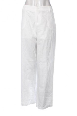 Damskie spodnie Bershka, Rozmiar L, Kolor Biały, Cena 53,99 zł