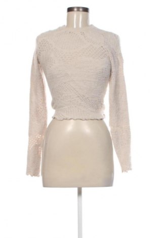 Damski sweter Bershka, Rozmiar S, Kolor Beżowy, Cena 56,99 zł