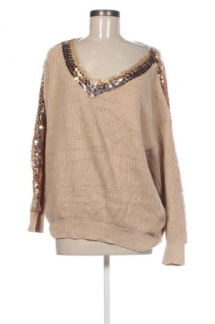 Pulover de femei SHEIN, Mărime XXL, Culoare Bej, Preț 71,99 Lei
