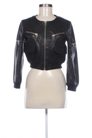 Damen Lederjacke Adidas Slvr, Größe XS, Farbe Schwarz, Preis 140,52 €
